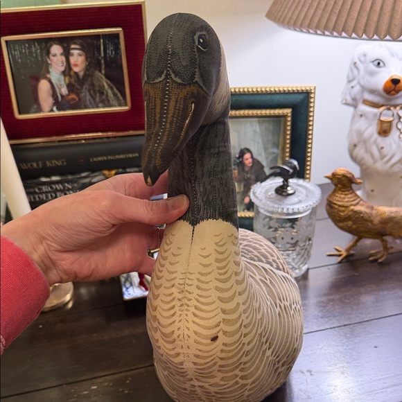 Vintage Elegant Canada Goose in Brown and Cream Fabrics - Picture 3 of 4